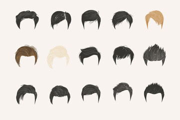 set of hair