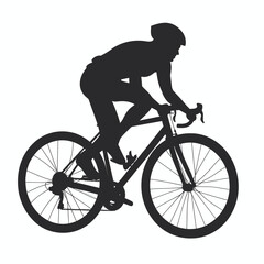 Obraz premium silhouette of a cyclist