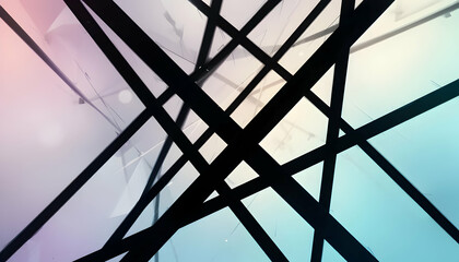 Abstract lines pattern modern contemporary art design geometric intersecting crisscross network connection structure framework backdrop