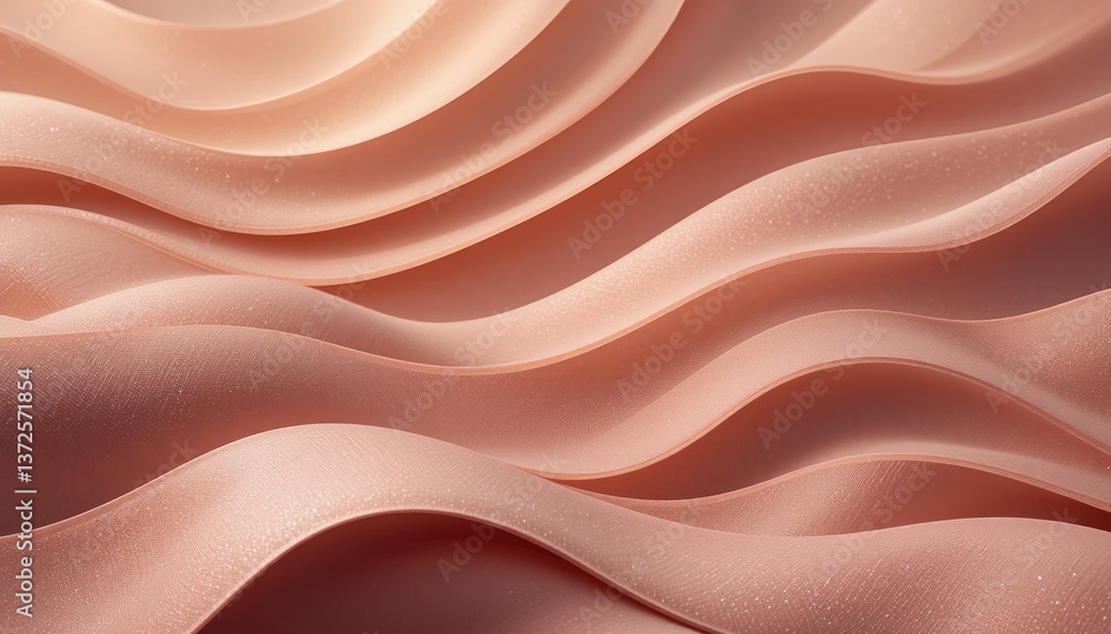 Poster flowing satin waves textile studio abstract image soft environment close-up view elegance and textur