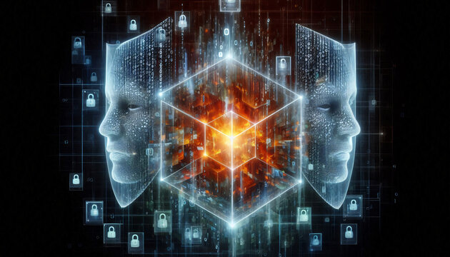 Layer of data protection - Cybersecurity , data privacy, personal identity safety