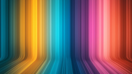 Vibrant lines of color flow seamlessly across canvas, creating dynamic and energetic backdrop. blend of yellow, blue, and pink evokes sense of movement and creativity