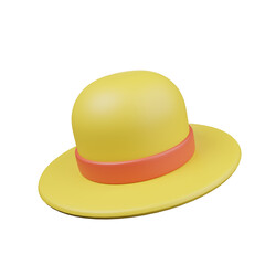 3D Beach Hat Icon