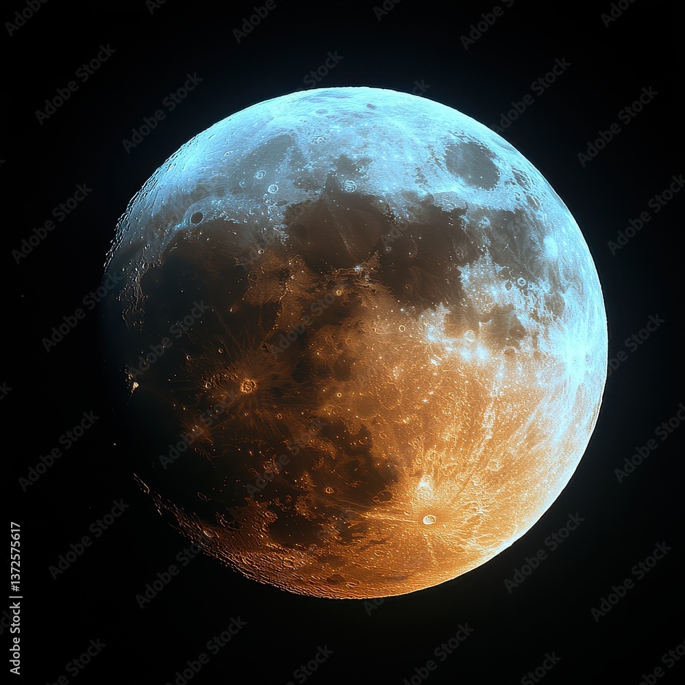 Poster a stunning high-resolution 4 giixel image depicts a lunar eclipse captured from an observatory showc