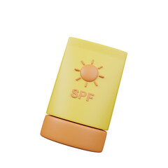 3D Sunscreen Bottle Icon