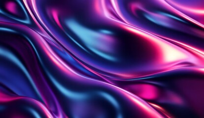 Obraz premium Vibrant, flowing, iridescent, liquid-like abstract design. Dynamic, glowing, fluid shapes in vibrant colors. Smooth, seamless texture