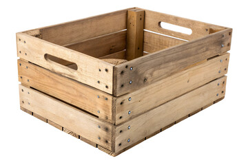 Simple wooden container made of light wood.