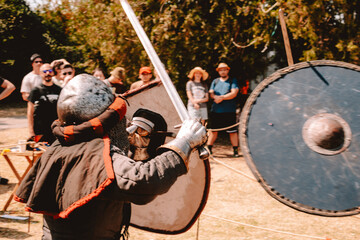 two knights in a duel