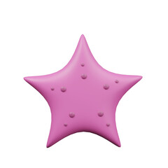 3D Starfish Icon – Ocean Wildlife and Beach Symbol