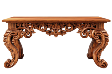 Ornate Carved Wooden Coffee Table
