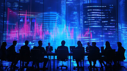 Depiction of institutional investors meeting ahead of a major IPO