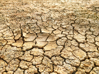 Pictures of effects from climate change,concept dry ground with out water.