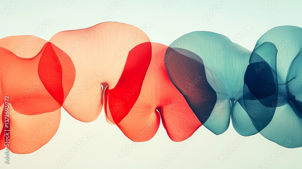 Poster abstract colorful waves blending seamlessly to create a vivid aesthetic experience.