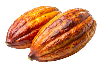 Cocoa fruit isolated on transparent background 