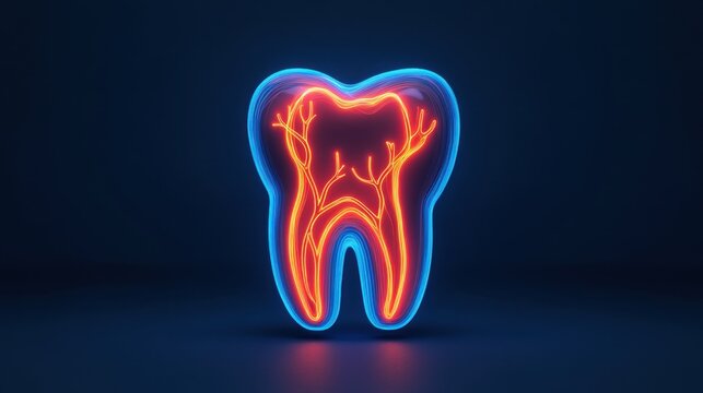 A visual representation of a tooth with highlighted nerve root, symbolizing the significance of oral health and regular dental care.