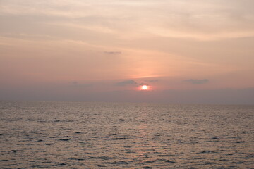 sunset over the sea