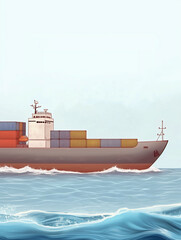 Serene Cargo Ship Journey