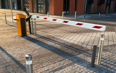 Barrier on the car parking