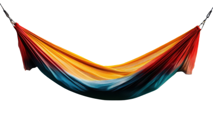 Camping hammock on transparent background
