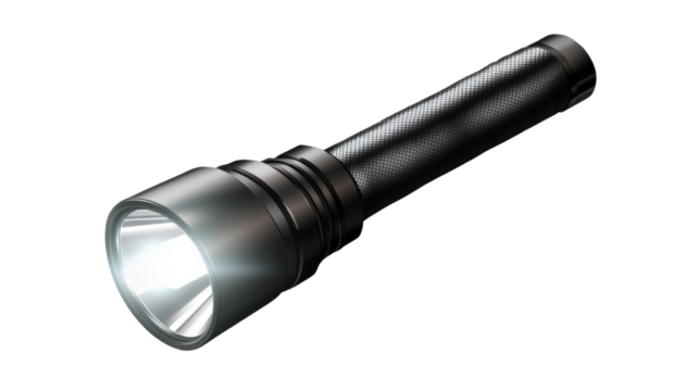 flashlight isolated on white background