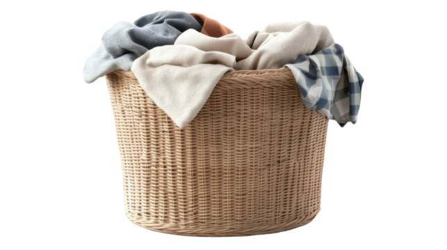 hand holding a laundry basket