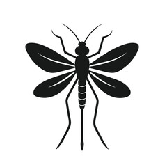 flat and minimalist mayfly insects icon of silhouette.eps