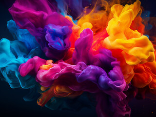 Fototapeta premium Free-flowing color and moving pigments building natural beauty with fluid harmony