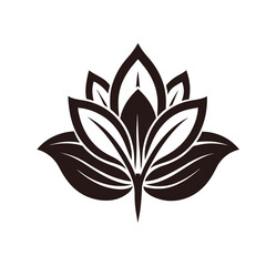 Laurel Wreath floral heraldic element Vector icon logo on white background