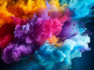 Fototapeta premium Randomly blending pigments builds excitement and natural interest with spontaneous energy