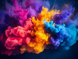 Obraz premium Natural interest builds as pigments blend randomly creating spontaneous excitement