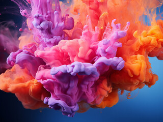 Fototapeta premium Color flows naturally as pigments move freely expressing fluid energy with organic motion