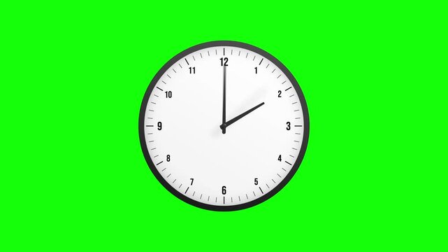 Simple analog modern wall round clock. Vector illustration EPS 10