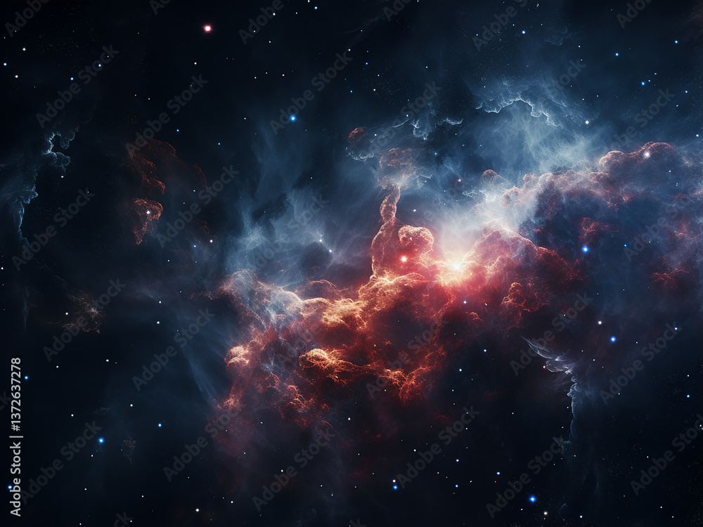 Poster cosmic void boundary where galaxy filaments end and dark space begins forming universal structure