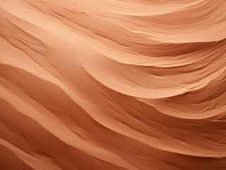 Fototapeta premium Desert sands from beige to terracotta showing the texture of wind-shaped dunes