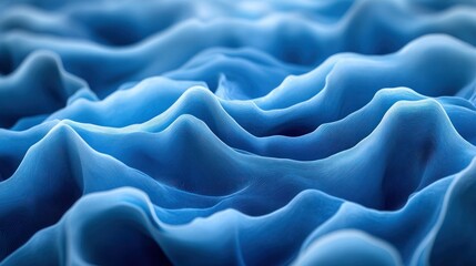 Obraz premium Blue abstract waves, flowing texture, background design, website banner