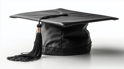 
Graduation cap isolated on white background.