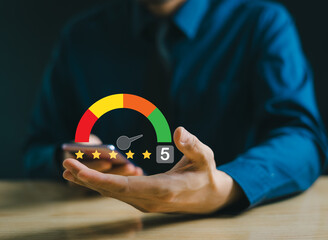 Brainstorm for investigation on customer service quality feedback and quality reviews concept,...