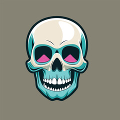 Cartoon Skull logo icon vector illustration