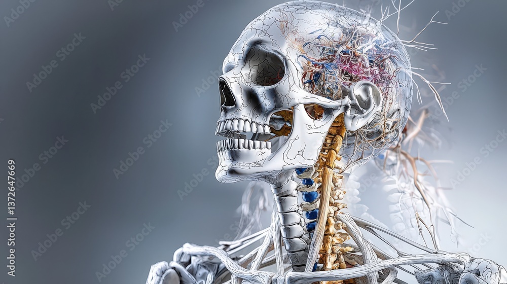 Poster dynamic anatomy exploration human skeleton model digital environment 3d visualization educational co