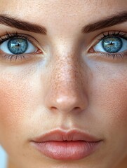 Naklejka premium Close-up Woman Face Beauty Portrait