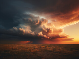 Front-line clouds marking the boundary of a weather system at its edge
