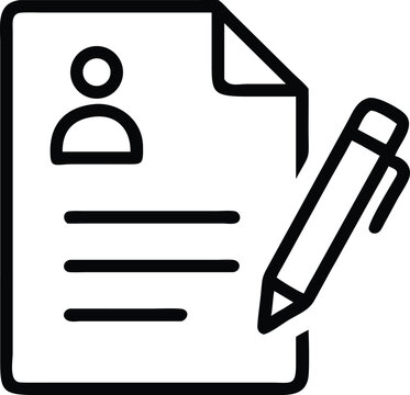 recommend clip art: Resume Document Icon with Pen – Professional & Editable Design