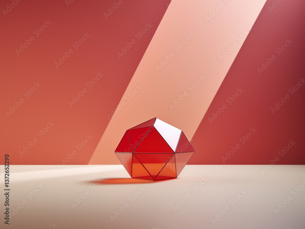 Poster product floating centrally in geometric harmony with soft box lighting simplifying the scene
