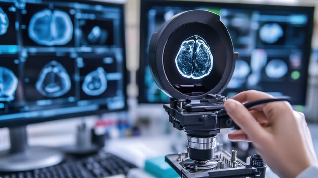 A medical engineer designing AI powered diagnostic tools for remote healthcare, high-tech telemedicine station with real-time patient data, High-tech style