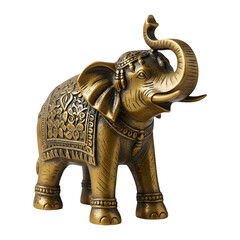 Ornate Brass Elephant Figurine Home Decor Piece