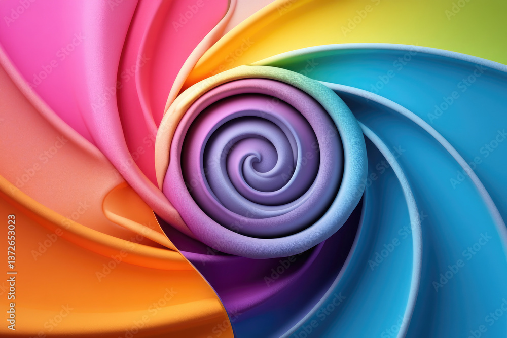 Poster vibrant color swirl abstract art digital medium creative design colorful environment close-up view a