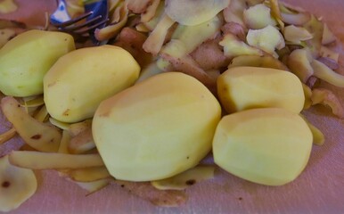 geschälte Kartoffeln