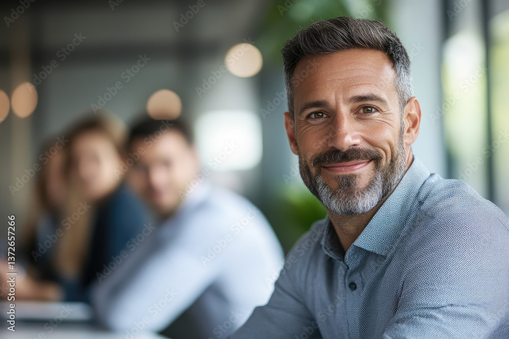 Aufkleber professional networking event office group portrait modern environment close-up view confidence and 