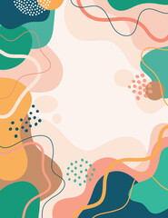 Artwork trendy contemporary abstract shapes. Background with abstract Colorful. Banner and cover for your design.