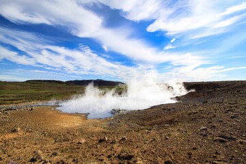Austurengjahver (Eastern Meadow's Geyser), a big patch of boiling earth near Krísuvík in SW-Iceland.